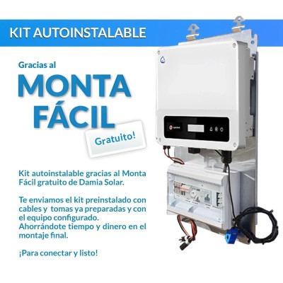 Kit de autoconsumo solar monofásico de 1,5kW XS com excedentes