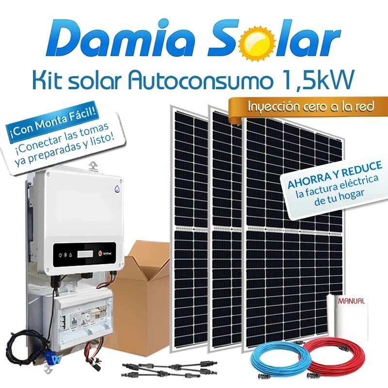 Kit de autoconsumo solar monofásico de 1,5kW XS Injeção Zero