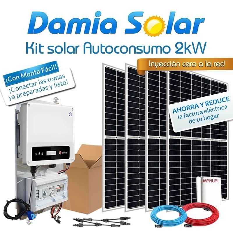 Kit autoconsumo solar 2kW XS monofásico Inyección Cero