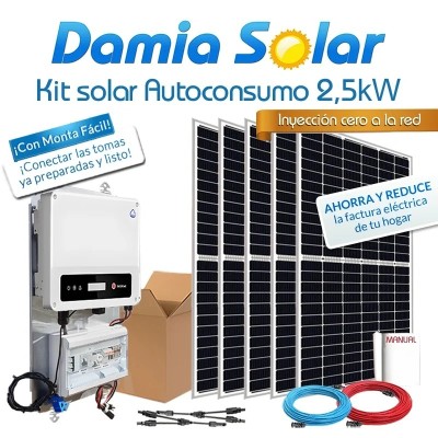 Kit autoconsumo solar 2,5kW XS monofásico Inyección Cero