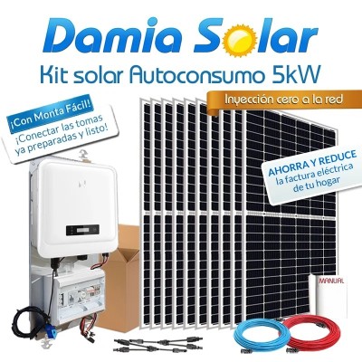 Kit de autoconsumo solar monofásico de 5kW DNS G3 Injeção Zero