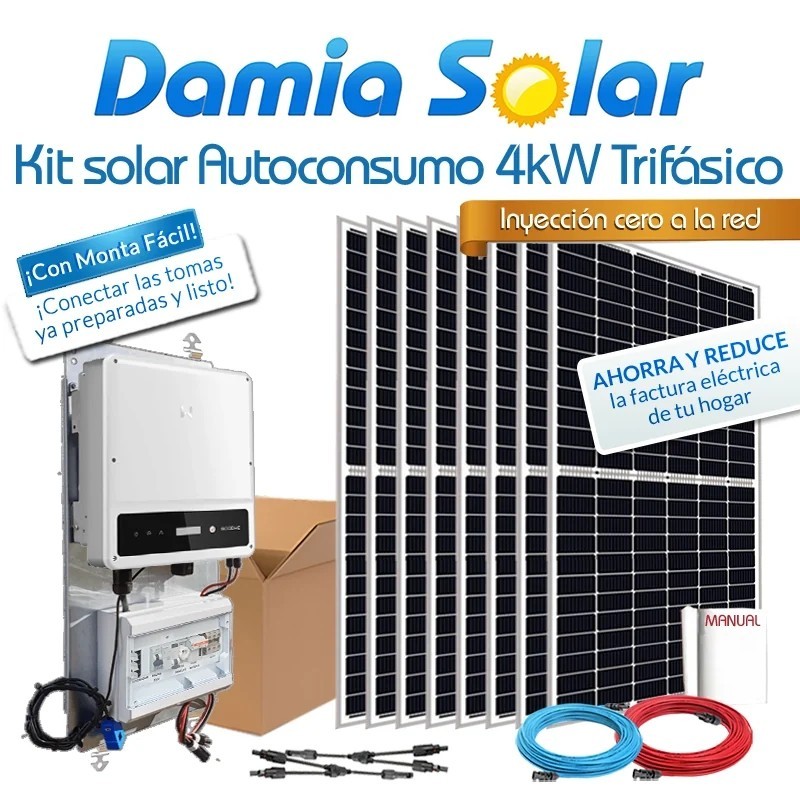 Kit de autoconsumo solar trifásico de 4kW SDT G2+ Injeção Zero