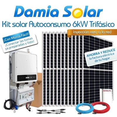 Kit autoconsumo solar 6kW SDT G2+ trifásico Inyección Cero