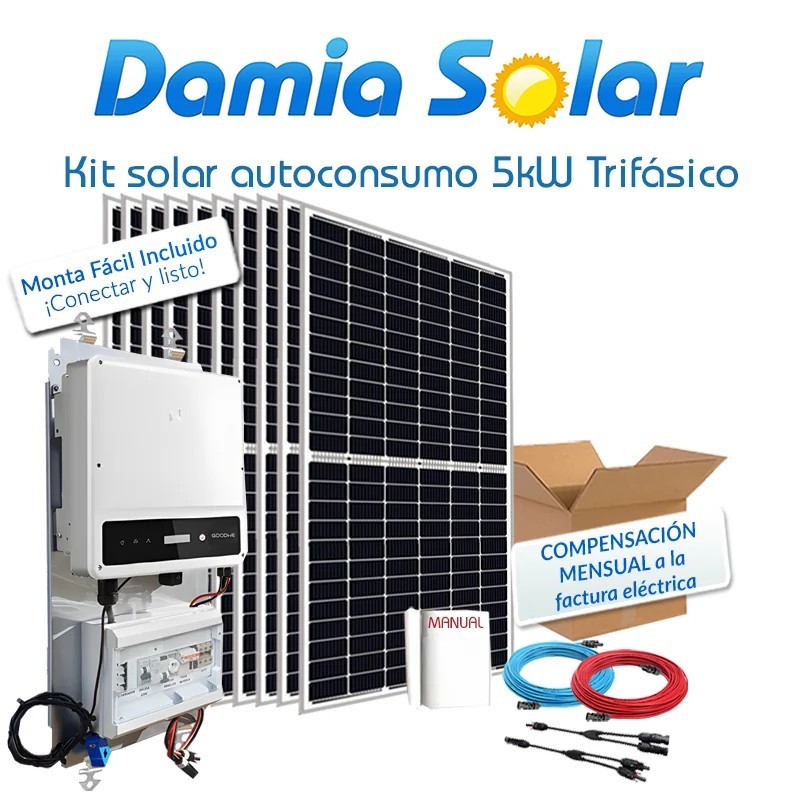 Kit de autoconsumo solar 5kW SDT trifásico com excedentes