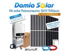 Kit autoconsumo solar 5kW SDT trifásico Inyección Cero