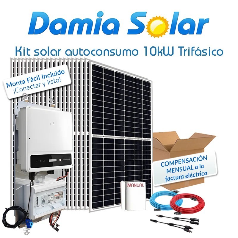 Kit de autoconsumo solar de 10kW SDT G2+ trifásico com excedentes