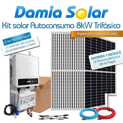 Kit de autoconsumo solar de 8kW SDT G2+ trifásico Injeção Zero