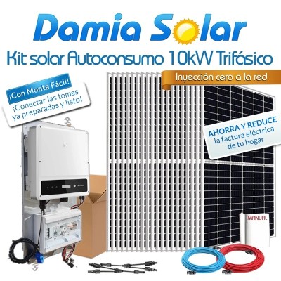 Kit de autoconsumo solar de 10kW SDT G2+ trifásico Injeção Zero