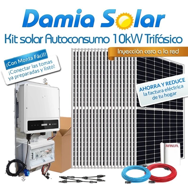 Kit Solar trifásico barato 10kW DT Inyección Cero