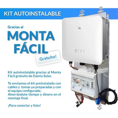 Kit autoconsumo solar 3,6kW EM híbrido con excedentes