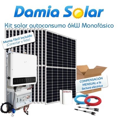 Kit de autoconsumo solar de 6kW EH + monofásico com excedentes