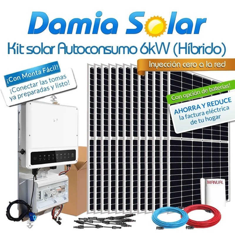 Kit autoconsumo solar 6kW EH + monofásico Inyección Cero