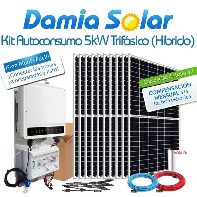Kit autoconsumo solar 5kW ET + híbrido con excedentes