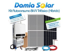 Kit autoconsumo solar 8kW ET + híbrido con excedentes