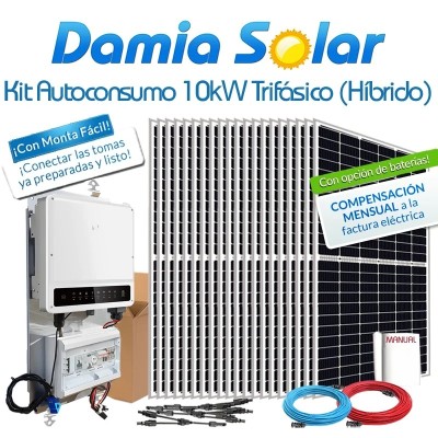 Kit de autoconsumo solar de 10kW ET + híbrido com excedentes