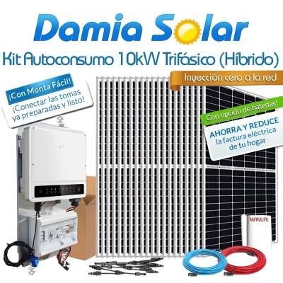 Kit autoconsumo solar 10kW ET+ híbrido Inyección Cero