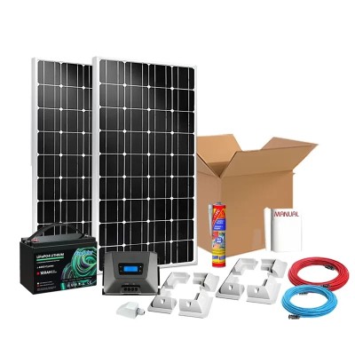 Kit Solar para Autocaravanas 400W + Bateria de Lítio com BLUETOOTH | Damia Solar