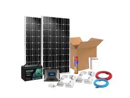 Kit Solar Autocaravanas 400W + Bateria Litio con BLUETOOTH | Damia Solar