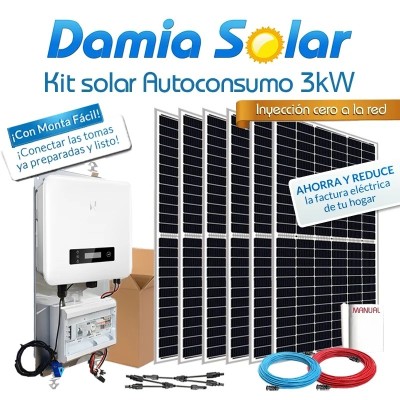 Kit de autoconsumo solar monofásico de 3kW XS G3 Injeção Zero