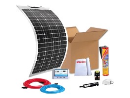 Kit solar camper 180W con placa flexible y regulador Dual | Damia Solar