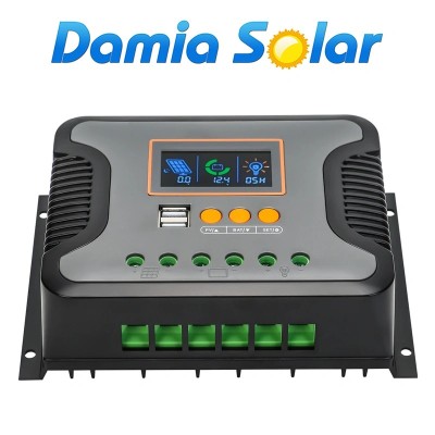 Regulador solar 60A 12V 24V 36V 48V com ecrã LCD | Damia Solar