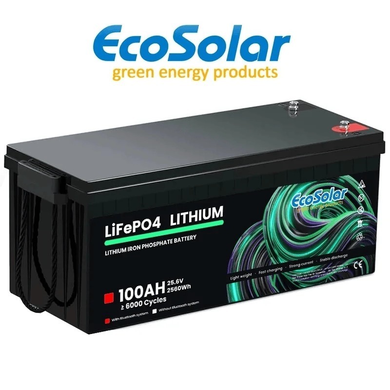 Batería de litio Ecosolar 100Ah LiFePO4 25,6V (24V)