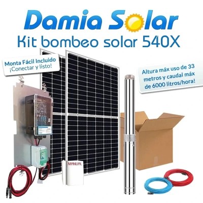 Kit de bombeo Ecosolar 540X - Caudal máx. 6000 litros/h | Damia Solar