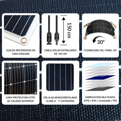 Kit solar para camper 180W con placa flexible