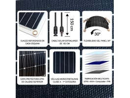 Kit solar para camper 180W con placa flexible
