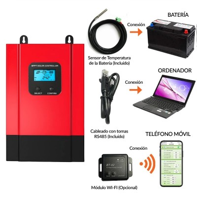 Regulador Ecosolar MPPT 40A 150V 12V/24V/36V/48V | Damia Solar