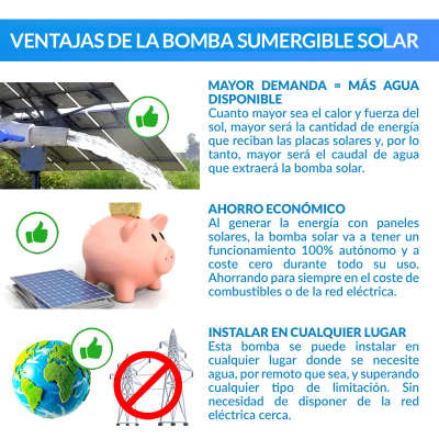 Bomba de agua solar Ecosolar sumergible ESP-250X + regulador | Damia Solar