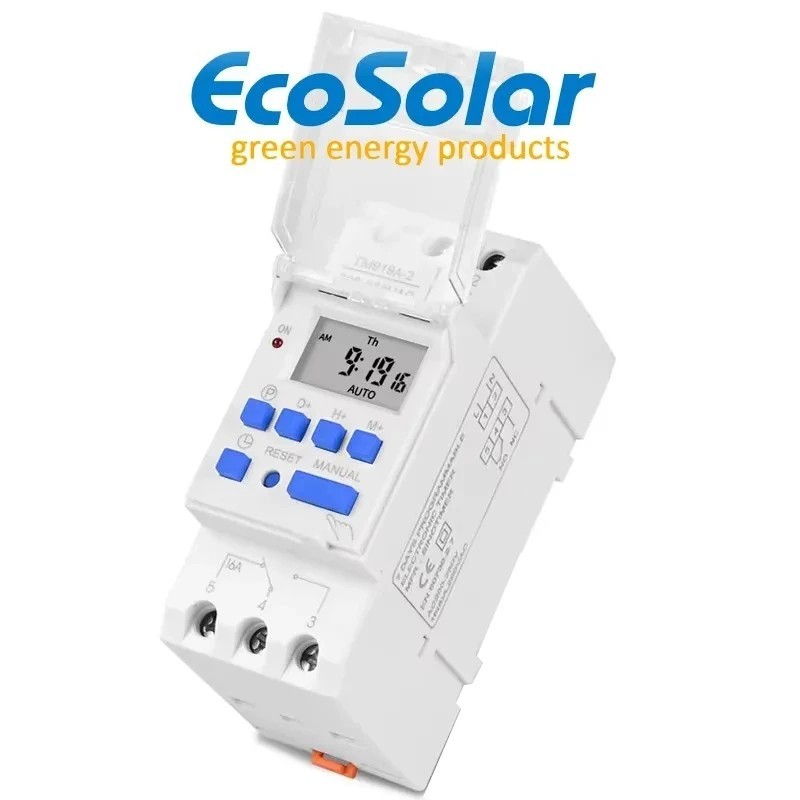 Comprar Reloj temporizador programable para bombeo o riego solar 24V