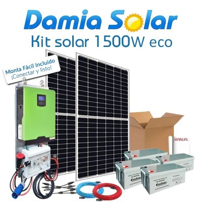 Kit 1500W GEL Uso Diário Onda pura | Damia Solar