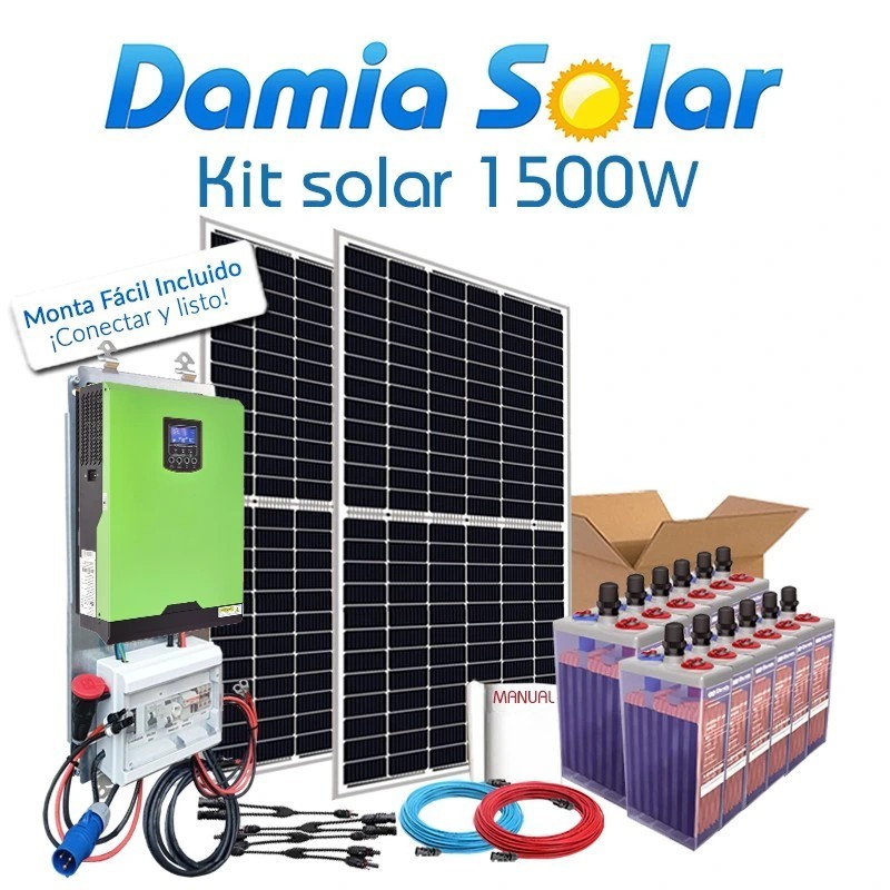 Kit 1500W Uso Diario Onda pura | Damia Solar