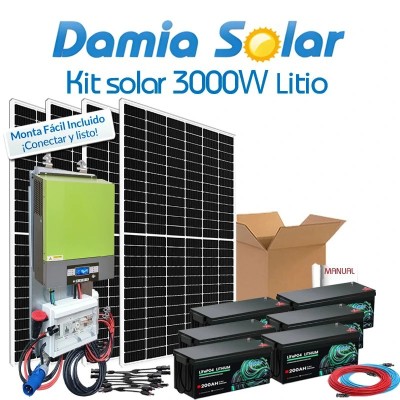 Comprar Kit Solar de Litio 3000W para Uso Diario