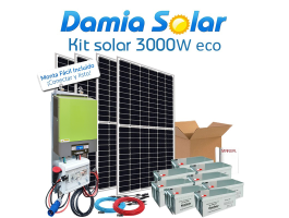 Kit solar 3000W GEL Uso Diário Onda pura | Damia Solar