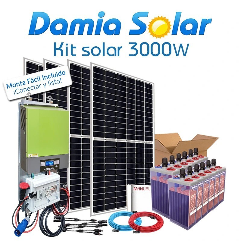 Kit 3000 W para uso diário de onda pura | Damia Solar