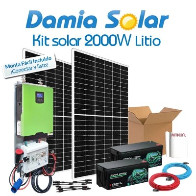 Kit Solar de Litio 2000W para verano y fines de semana | Damia Solar