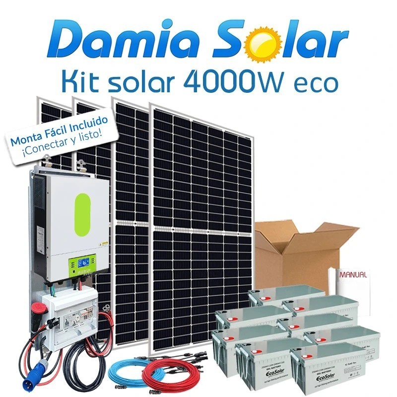 Kit solar 4000W GEL Fines de semana | Damia Solar
