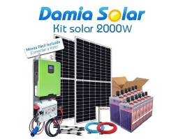 Kit Solar 2000W Fins de semana onda pura e carregador | Damia Solar