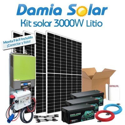 Kit Solar de Litio 3000W para verano y fines de semana | Damia Solar
