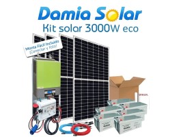 Kit Solar 3000W GEL Fines de semana onda pura y cargador | Damia Solar