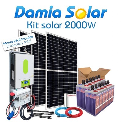 Kit 2000W para uso diário de onda pura | Damia Solar