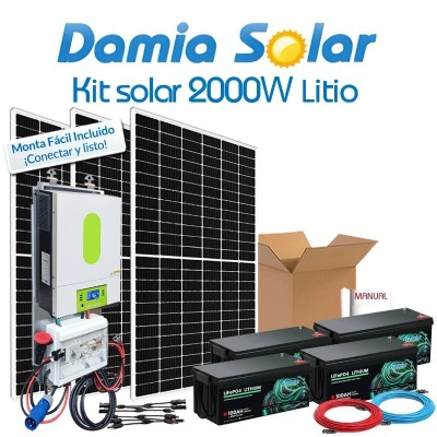 Comprar Kit Solar de Litio 2000W para Uso Diario