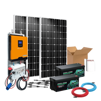 Comprar Kit solar 800W LITIO Uso Diario: nevera con congelador, luz, TV. ONDA PURA y CARGADOR