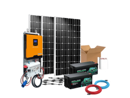 Comprar Kit solar 800W LITIO Uso Diario: nevera con congelador, luz, TV. ONDA PURA y CARGADOR