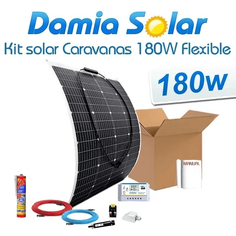 Kit solar para camper 180W con placa flexible