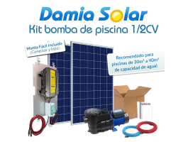 Kit solar bomba purificadora de piscinas (Bomba de 1/2 CV) | Damia Solar
