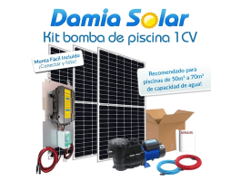 Comprar Kit solar bomba depuradora de piscina 1CV