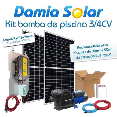 Kit solar bomba depuradora de piscina (Bomba de 3/4 CV)